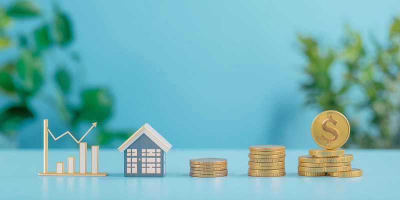 Investimentos em imóveis e finanças.